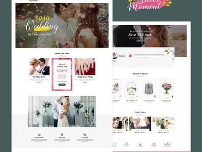 Sweet Moment – Wedding Shop – eCommerce Responsive Theme couple ecommerce opencart prestashop theme templatetrip website woocommerce wordpress