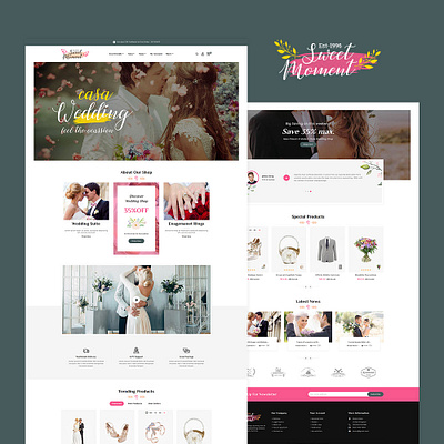 Sweet Moment – Wedding Shop – eCommerce Responsive Theme couple ecommerce opencart prestashop theme templatetrip website woocommerce wordpress