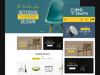Big Crafts - Furniture & Home Decor - eCommerce Responsive Theme bigcrafts opencart shopify