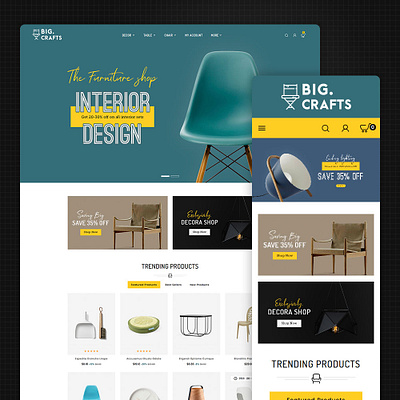 Big Crafts - Furniture & Home Decor - eCommerce Responsive Theme bigcrafts opencart shopify