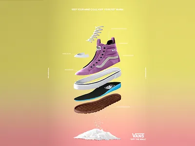 VANS creative design digitaldesign graphicdesign ilustration publicity pumps shoes snow vans winter