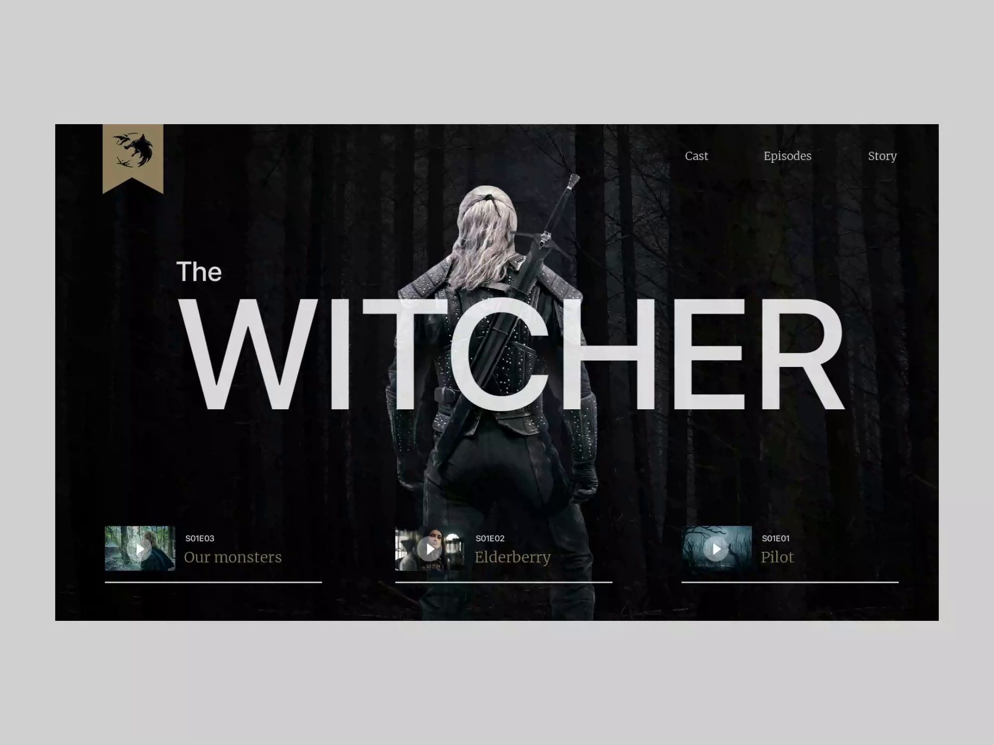 Example of The Witcher — Web Concept