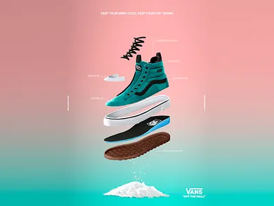 VANS creative design digitaldesign graphicdesign ilustration publicity pumps shoes snow vans winter