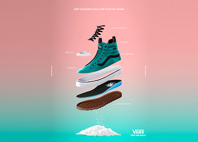 VANS creative design digitaldesign graphicdesign ilustration publicity pumps shoes snow vans winter