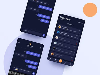 Messages And Calls Managing App calls concept design experience interface managing messenger mobile app mobile design user