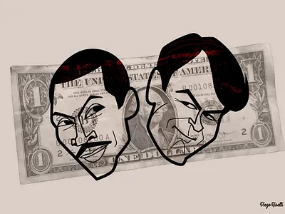 Trading Places adobe creative cloud adobe illustrator adobe photoshop caricatures collage dan aykroyd diego riselli eddie murphy fan art illutrations movie trading places una poltrona per due vector wacom cintiq