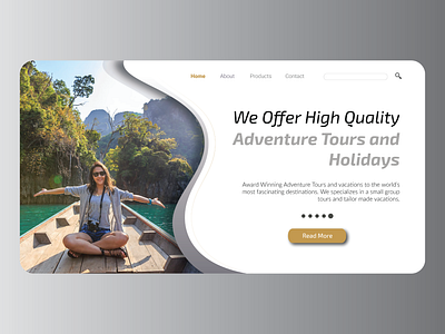 Adventure Tours and Holidays app branding design flat icon illustration landing page minimal ui ux vector web