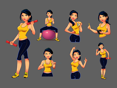 Mascot for Nestomalt app app design branding charecter design concept design fitness fitness app girl character gym healthy illustration mascot mascot design ui ux vector web illustration