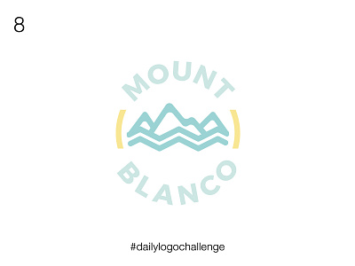 8/50 Mount Blanco logo design branding dailylogochallenge design logo mountain ski snow vector