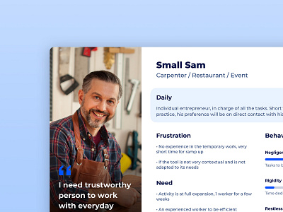 iziwork persona B2B preview b2b clean client flat people persona photo print saas ui ux