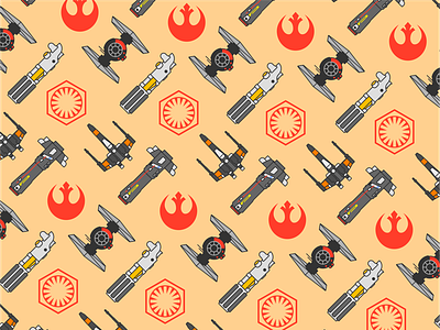 Star Wars Pattern 1 3d app art branding character color creative design flat graphic design icon illustration illustrator lightsaber logo pattern star wars ui vector web design