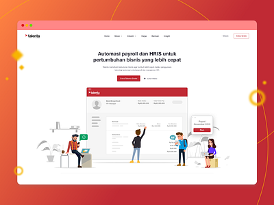 Landing Page - Talenta App branding character design illustration landing page talenta vector web design website