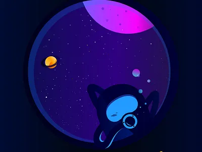 Houston art astronout hike one illustration illustration design moon space spaceman stars vector art