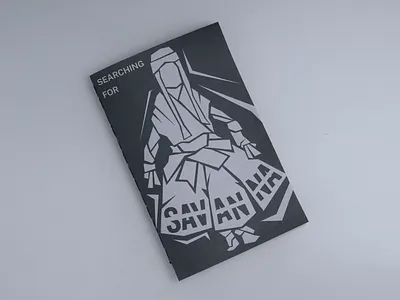 Searching for Savanna Zine design illustration illustrator magazine magazine design newsprint print typography vector zine zines