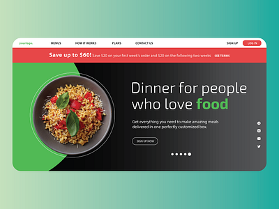 Love Food app branding design flat icon illustration landing page minimal ui ux vector web