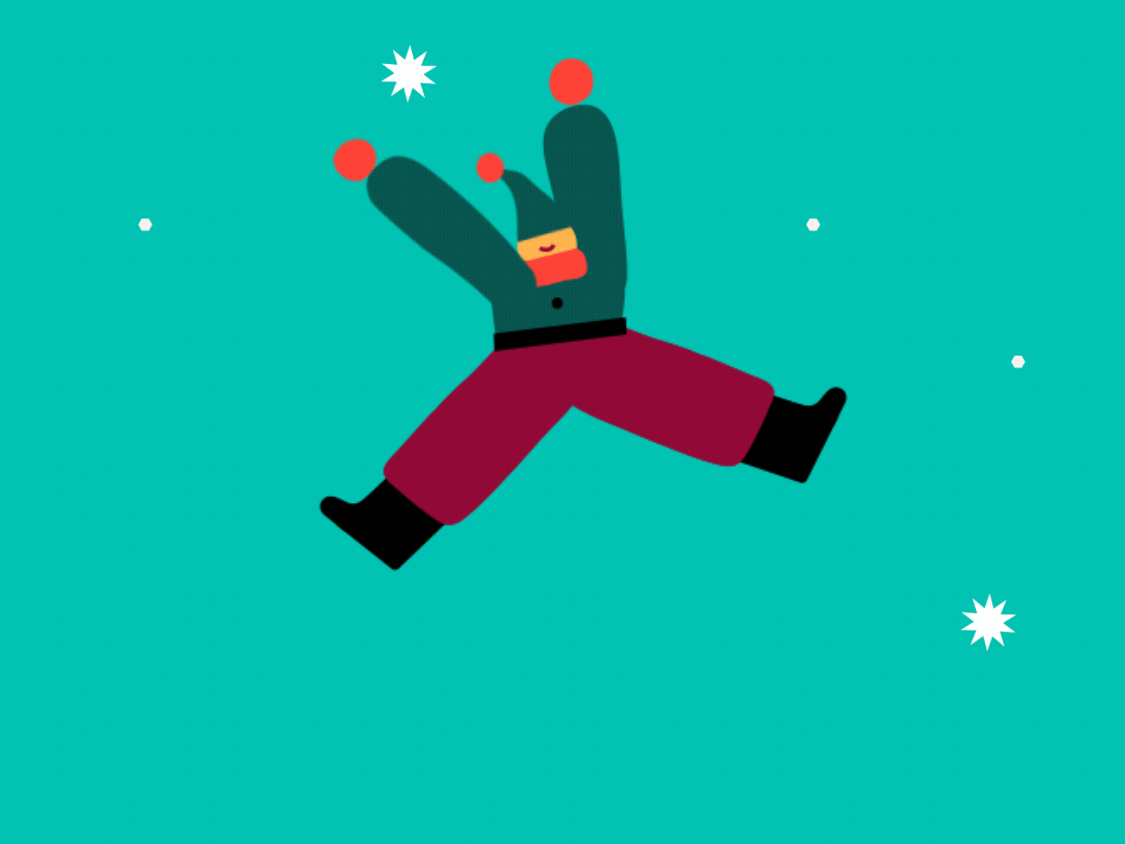 Bouncing elf animation bounce character character animation christmas elf gif holiday illo motion motion graphics snow winter xmas