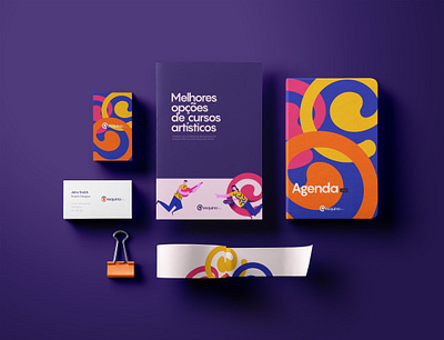 Esquina da arte - Visual identity art school branding design flat flat design flat design flat illustration illustration visual design visual identity