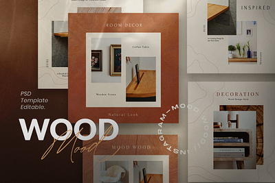 Mood Wood - Instagram Template adobe adobe photoshop branding design graphic design instagram instagram banner instagram post instagram posts instagram stories instagram stories template instagram story template instagram template layout minimal photoshop social media social media marketing social media template social media templates