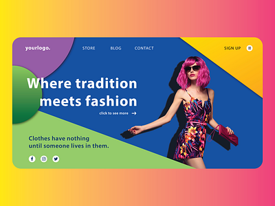 Fashion Tradition app branding design flat icon illustration landing page minimal ui ux vector web