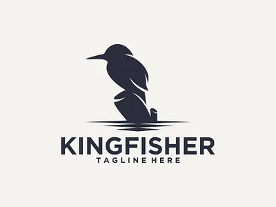 kingfisher animal art art bird icon brand company coreldraw creative illustration kingfisher logodesign nanas870