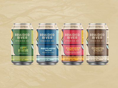 Braided River can design refresh beer brewery can design cans packaging