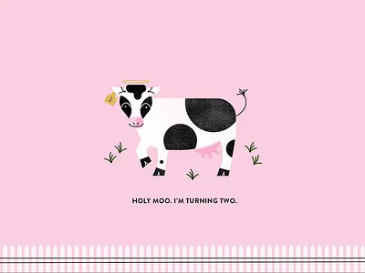 holy moo. wip angel birthday cow design graphic holy illustration illustrator shape texture vector
