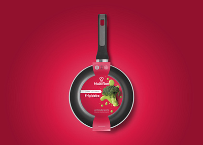 Frigideira 24cm cookware design food mockup package packaging
