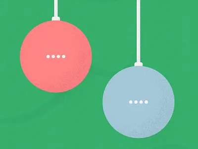 Merry Google-nest-mini christmas! 🎄🎄 christmas christmas tree design google google home google nest mini graphic illustration vector