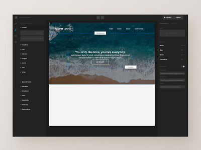 Website Builder | Press "L" if you like this one! adobe xd dark ui saas system design uiux userinterface web app web application web design