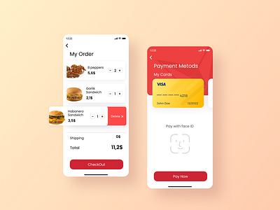 Credit Card Checkout. Texas Chicken 002 app credit card checkout daily challange daily ui 002 dailyui design fast food food app ios texas chucken ui ux