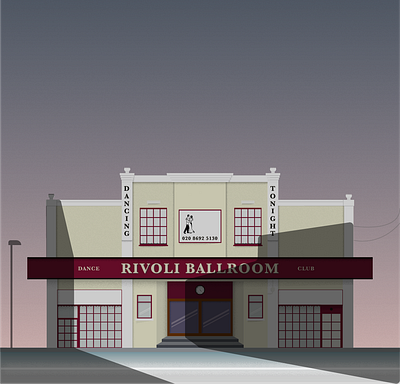 Rivoli Ballroom architecture building illustration light london