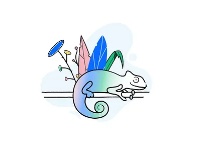 Chameleon canada doiron flat illustration jeremie doiron moncton web