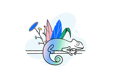 Chameleon canada doiron flat illustration jeremie doiron moncton web