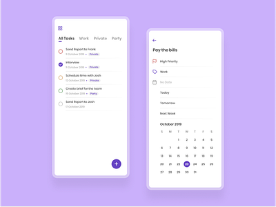 ToDo app l 17 · 365 calendar chacklist checkbox clean design interface light minimal minimalism mobile app mobile ui pantone soft to do todo todolist trends ui ux vector