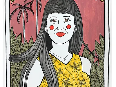 Illustrated portrait girl character illustration illustration agency illustration art illustrator painting