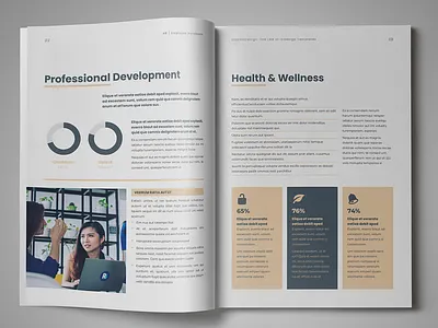 HR / Employee Handbook Template adobe indesign editorial design employee handbook employee handbook template indesign template