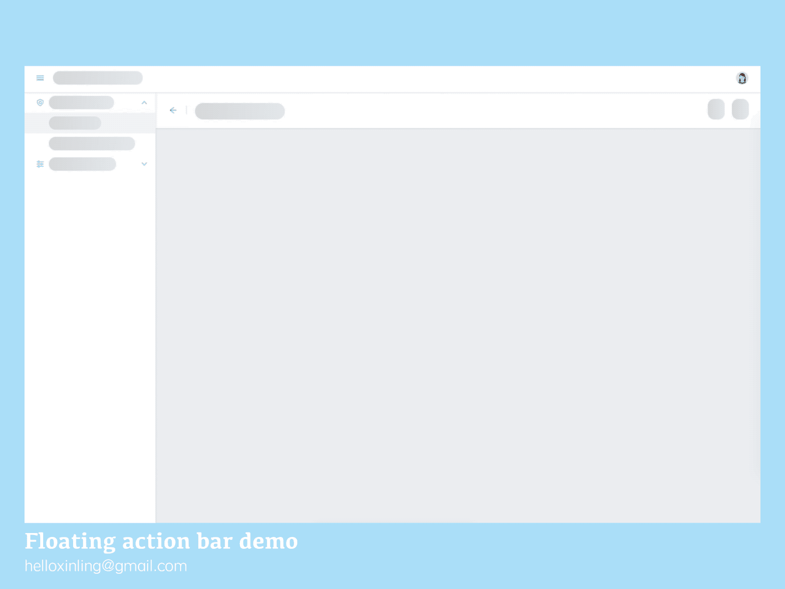 Floating Action Bar Live Demo animation design floating action button floating section interaction protopie prototype saas ui webdesign