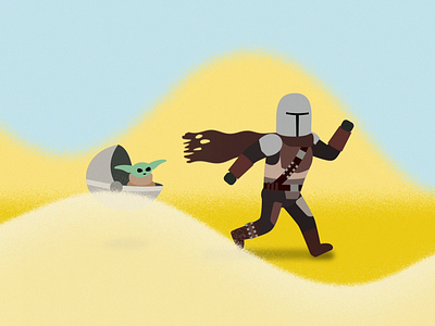 Mandalorian Chase mandalorian motion graphic starwars vector animation