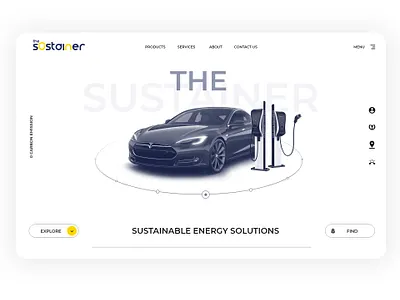 Car Charging UI battery cars electric car landing page ui solar ui web webdesign