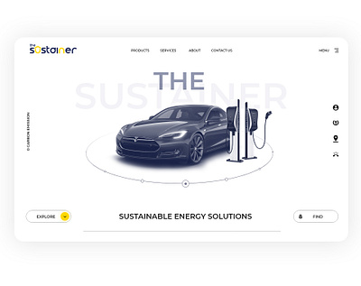 Car Charging UI battery cars electric car landing page ui solar ui web webdesign