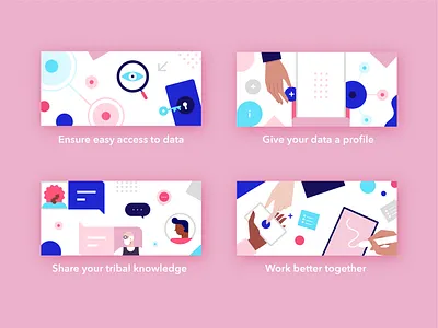 Atlan Data Governance access atlan data ecosystem human illustration knowledge profile ui vector