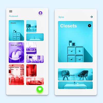 Furniture App overview branding dashboard design illustration landing ui ux web