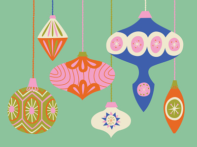 Ornaments christmas holiday illustration ornament ornaments