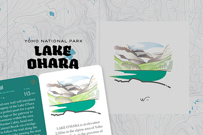 Lake O'Hara product presentation brand creative direction design finish hike identity illustration landscape maps myth print thewayfindercompany