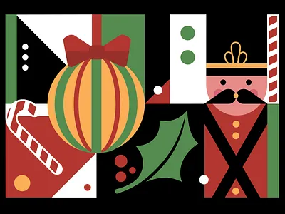 Christmas christmas christmas card design flat graphic design guard winter