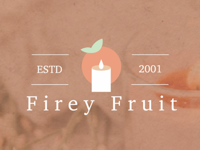 Firey Fruit design logo typography vector