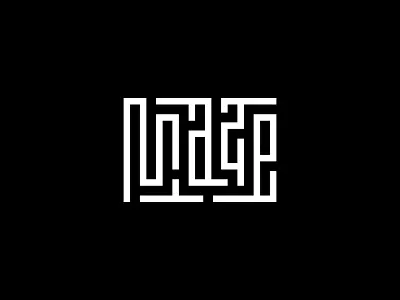 Maze design labyrinth line logo logotype modern puzzle typography wordmark