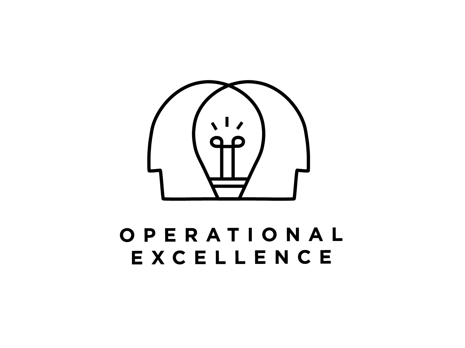 Operational Excellence Logo Animation 2d adobe after effects after effects animated animated gif animation black and white bulb gif lightbulb logo logo animation logo design motion motion design vector white