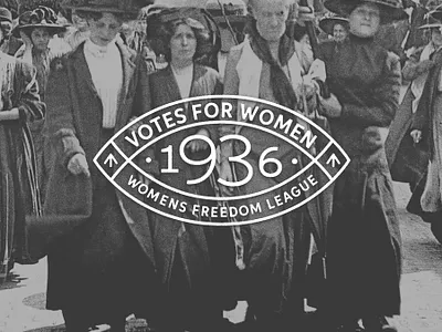 Votes for Women badge brand branding design lettering logo monogram type typography vintage vote women