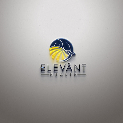 Elevant Health business concept corporate design elements icon logo monogram sign symbol vector